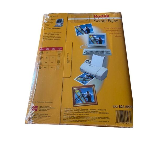 Kodak Premium Picture Paper 15 SheetsHeavy Weight High Gloss 8 1/2 X 11 8mil - Picture 5 of 11